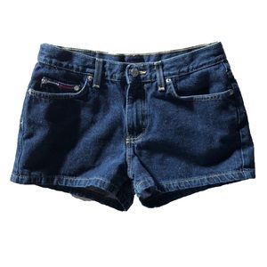 Vtg Tommy Hilfiger Dark Blue Jean Shorts